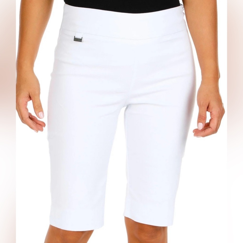 Skimmer Solid White Pull On Shorts, NWT